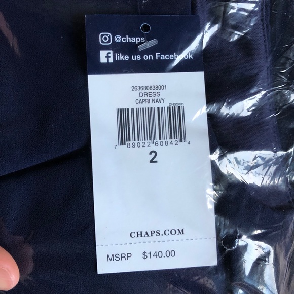 NEW CHAPS Embellished Overlay Evening Gown Dress - Picture 5 of 16